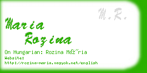 maria rozina business card